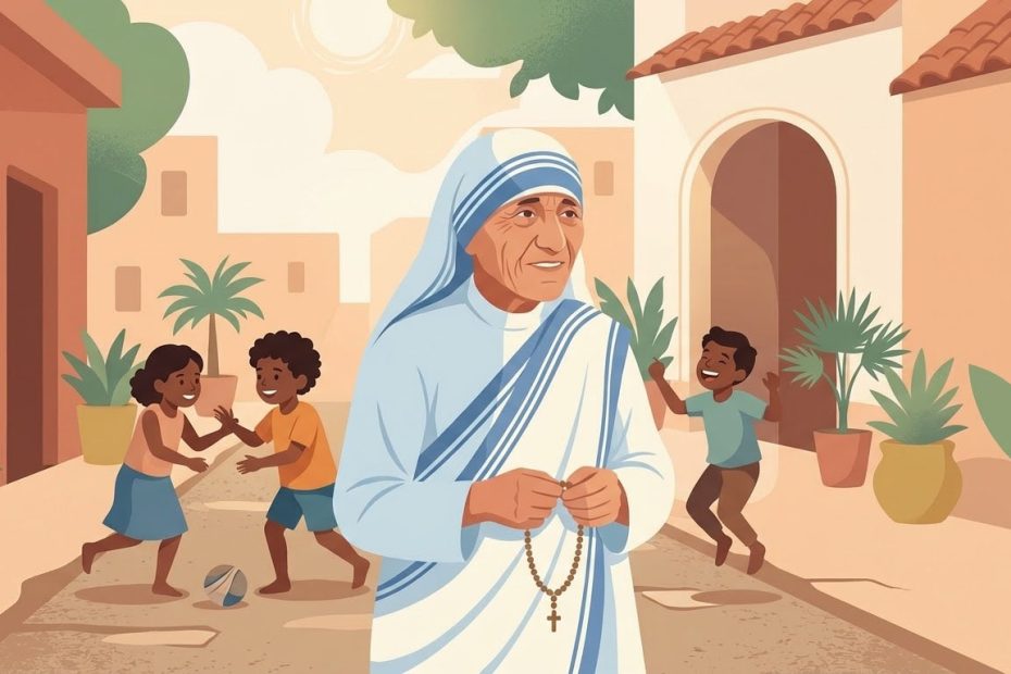 Mutter Teresa - Illustration prière catholique